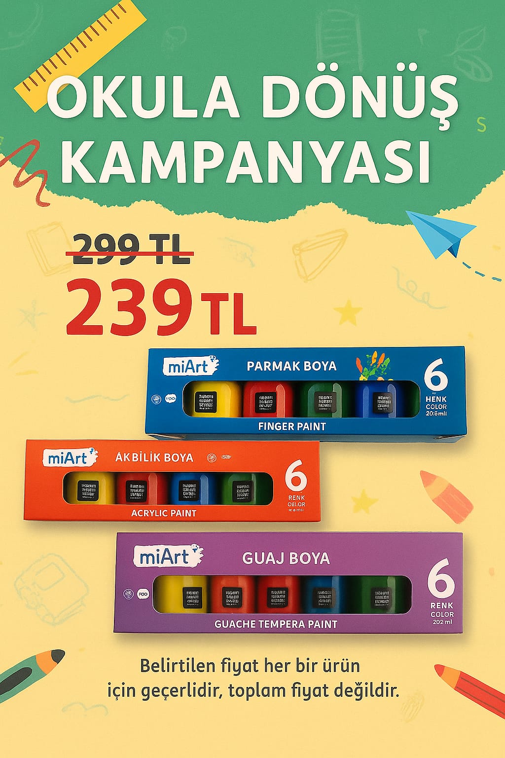 Okul Boya Çeşitleri